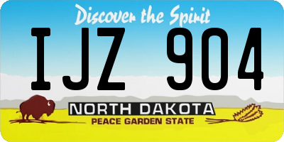ND license plate IJZ904