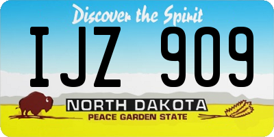 ND license plate IJZ909