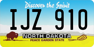 ND license plate IJZ910