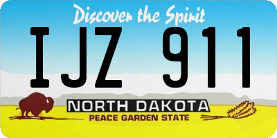 ND license plate IJZ911