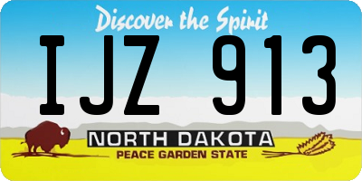 ND license plate IJZ913