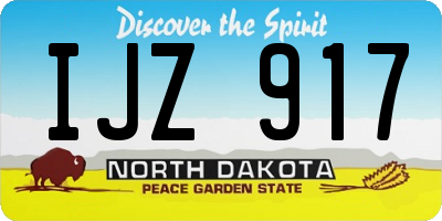 ND license plate IJZ917