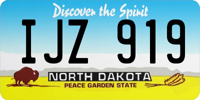 ND license plate IJZ919