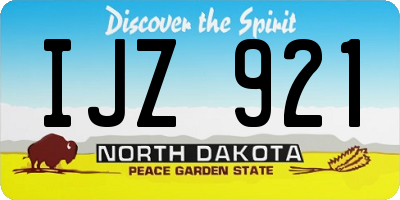 ND license plate IJZ921