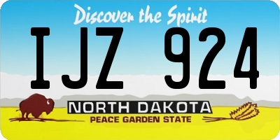 ND license plate IJZ924