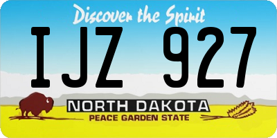 ND license plate IJZ927