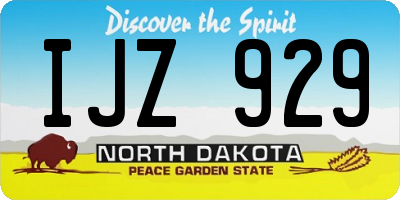ND license plate IJZ929