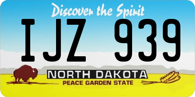 ND license plate IJZ939