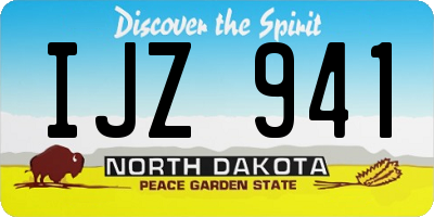 ND license plate IJZ941