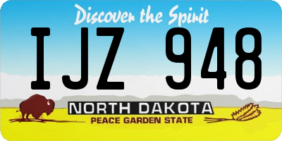 ND license plate IJZ948