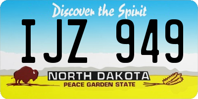 ND license plate IJZ949