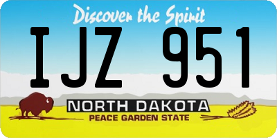 ND license plate IJZ951