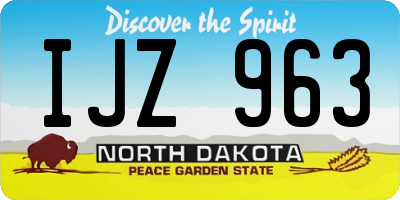 ND license plate IJZ963