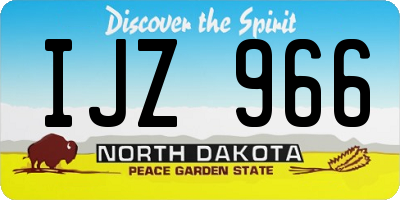 ND license plate IJZ966