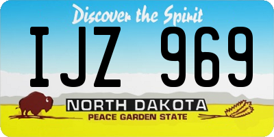 ND license plate IJZ969