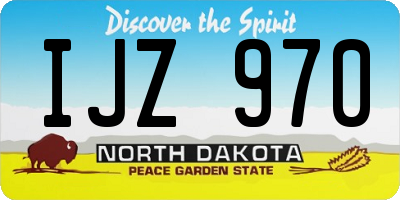 ND license plate IJZ970