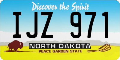 ND license plate IJZ971