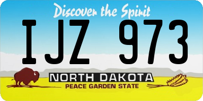 ND license plate IJZ973