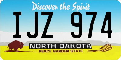 ND license plate IJZ974