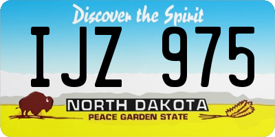 ND license plate IJZ975