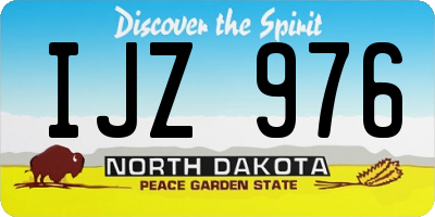 ND license plate IJZ976