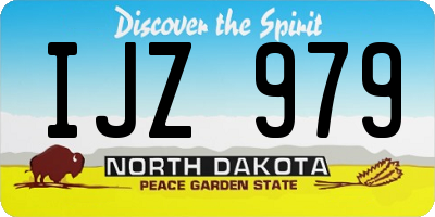 ND license plate IJZ979