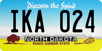 ND license plate IKA024