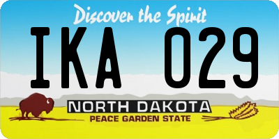 ND license plate IKA029