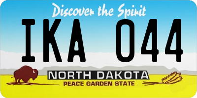ND license plate IKA044