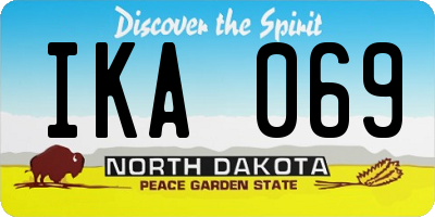 ND license plate IKA069