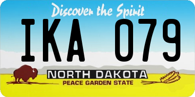 ND license plate IKA079
