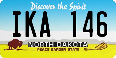 ND license plate IKA146