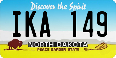 ND license plate IKA149