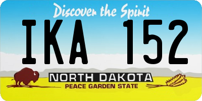 ND license plate IKA152