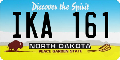 ND license plate IKA161