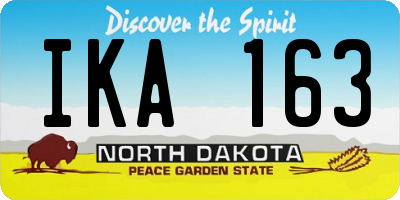 ND license plate IKA163