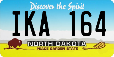 ND license plate IKA164