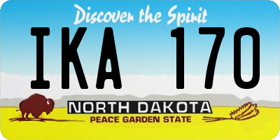 ND license plate IKA170