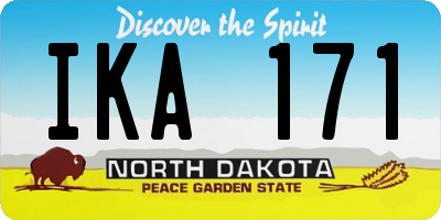 ND license plate IKA171
