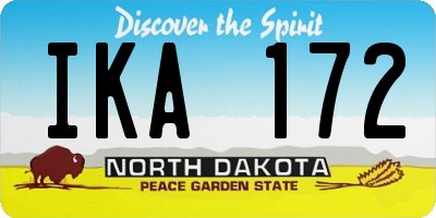 ND license plate IKA172