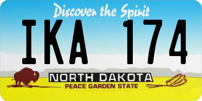 ND license plate IKA174