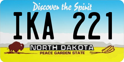 ND license plate IKA221