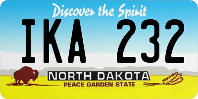 ND license plate IKA232