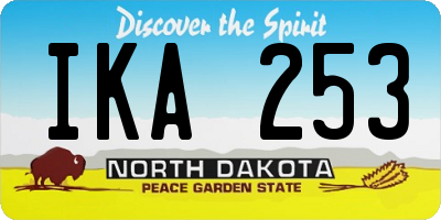 ND license plate IKA253
