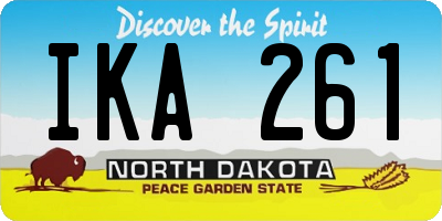 ND license plate IKA261
