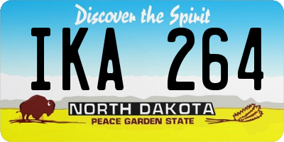 ND license plate IKA264