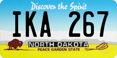 ND license plate IKA267