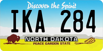 ND license plate IKA284