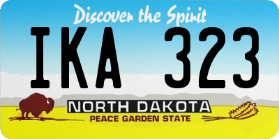 ND license plate IKA323