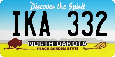 ND license plate IKA332